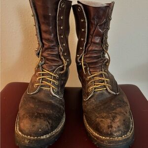 Rugged Men's Leather Lace-Up Boots